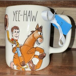 🥰 Disney Pixar X Rae Dunn Toy Story "YEE-HAW" Woody & Bullseye Oversized Mug